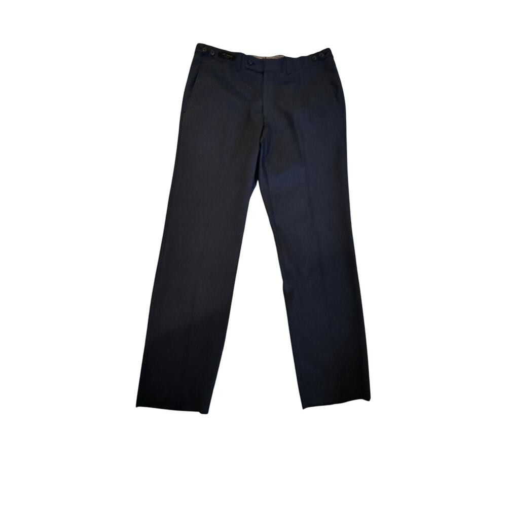 EUC Ted Baker London Mens Navy Wool Cotton Tailored Dress Pants Size 35R Preppy